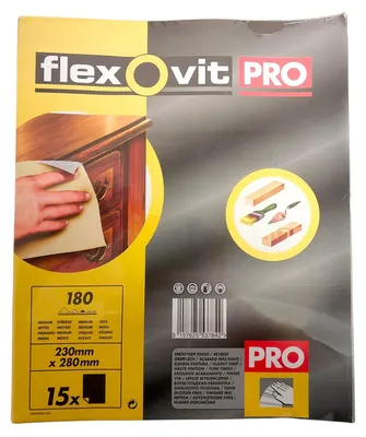 Image de 15x feuilles abrasives pour la finition papier abrasif grain 180 230mm x 280mm