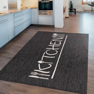Produktbild von TT Home In-& Outdoorteppich Wetterfest Terrasse Küche Modernes Design Schrift City Größe 60x100 cm