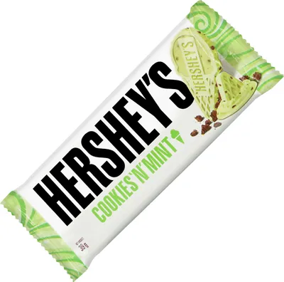 Produktbild von HERSHEY`S Weiße Schokolade mit Minze Cookies `N` Mint 39g
