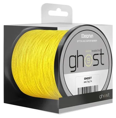 Immagine prodotto di DELPHIN GHOST 8+1, 300m, 0,16mm, 8,2kg / 18,08lbs, giallo, lenza per carpe, 101003049
