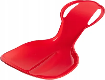 Image de Luge pour enfants - Luge en plastique - Robuste - Pour la neige - Rouge