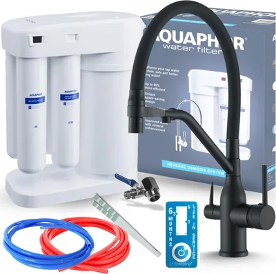 Image de Robinet de cuisine 3 voies Ari Magneto avec douchette extractible, bec pivotant 360°, raccord pour filtre à eau, chrome