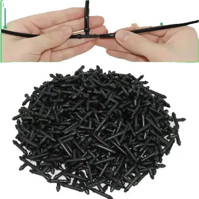 Immagine prodotto di Connettore per irrigazione a goccia di piccole dimensioni, realizzato in plastica resistente, confezione grande da 50 pezzi, confezione da 150 pezzi