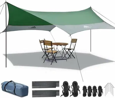 Obrázek produktu pro Plachta pod stan 3,7 x 4,3 m - ultralehká - vodotěsná - ideální pro kempování