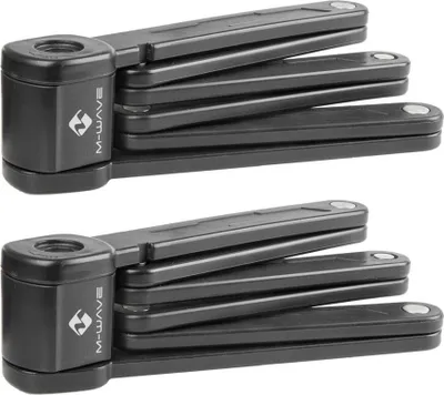 Produktbild von M-WAVE Falt-Schloss SET F 875/6 Twin 56x195mm mit 2 Schlüssel Partner Spar Set