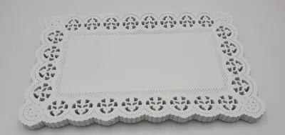 Zdjęcie produktu dla Serwetki ozdobne 24 x 15cm prostokątne 100szt.  białe  22-31