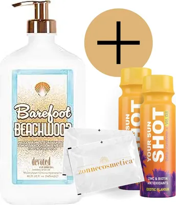 Produktbild von Devoted Creations - Barefood Beachwood + 2 Your Sun Shots + 2 erfrischende Tücher