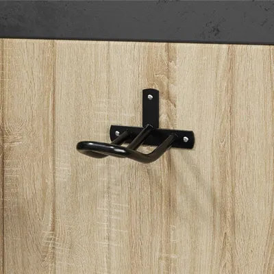 Produktbild von vidaXL Trensenhalter Wandmontage Schwarz Eisen