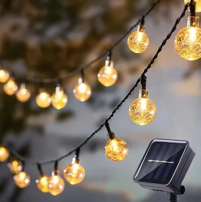 Produktbild von Solar LED Lichterkette 40 Kugeln für Garten Terrasse Balkon Außen