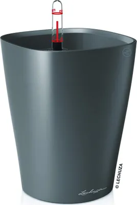 Zdjęcie produktu dla Donica Doniczka Lechuza Do Domu Na Taras Deltini antracyt metalik