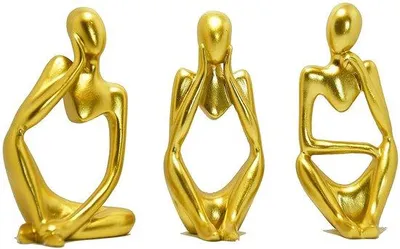 Obrázek produktu pro Tři moderní reliéfy do obývacího pokoje, moderní dekorace, moderní reliéfy na skříňky, moderní dekorace, moderní reliéfy do kanceláře, moderní reliéfy do bytu, industriální styl, zlatá barva