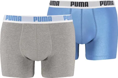 Produktbild von 2er Pack PUMA Basic Boxershorts blue / grey M