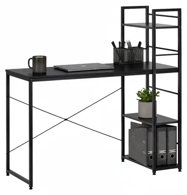 Imagen del producto de Escritorio – Mesa de trabajo – Centro de computación – Escritorio – 100 x 50 x 76 cm – 50 kg – Industrial – Negro