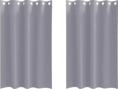Image de vidaXL Rideaux occultants avec anneaux 2 pcs gris clair 175 x 140 cm