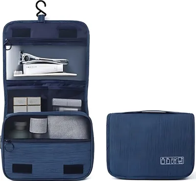 Immagine prodotto di Borsa Cosmetica Pieghevole Blu - Elegante e Pratica KP36289