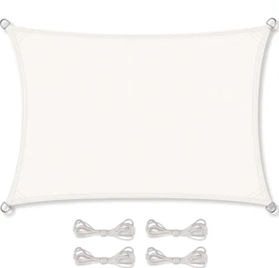 Produktbild von Sonnensegel PES Rechteck 2x4 weiß Polyester 160g/m²