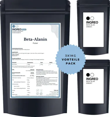 Produktbild von Beta-Alanin Pulver (40-100 Mesh) – 3kg (3X1kg)