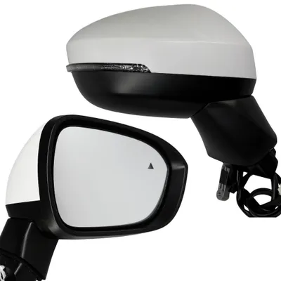 Immagine prodotto di Specchietto retrovisore destro BILMAX di ricambio per Nissan Qashqai J12 2022-2026, regolabile elettricamente, bianco, 6 pin (lato passeggero)