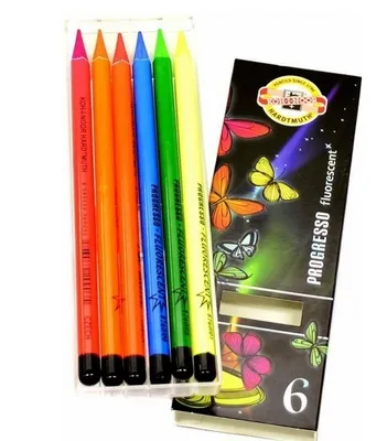 Produktbild von Buntstifte Progresso FLUORESCENT - 6 Farben