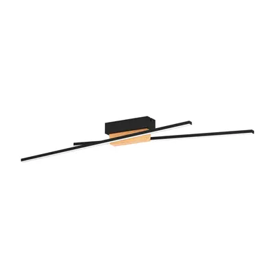 Image de Eglo 900488 PANAGRIA LED plafonnier double 2x13W 935x75mm noir marron blanc blanc chaud dimmable