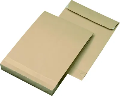 Produktbild von 10 Faltentaschen-Versandtaschen DIN B4 mit 4cm Falte