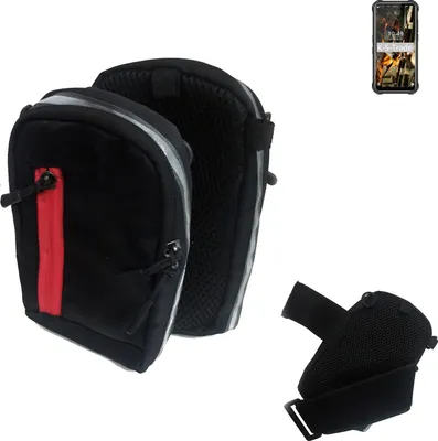 Produktbild von K-S-Trade Outdoor Gürteltasche Holster Umhängetasche kompatibel mit Oukitel WP9 schwarz Handy Tasche Case travelbag Schutz Hülle Handy Hülle