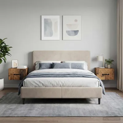 Obrázok produktu pre Maison Exclusive – Nástenný nočný stolík, 2 ks, staré drevo, 34,5 x 33 x 20 cm