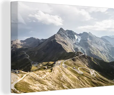 Produktbild von OneMillionCanvasses® - Leinwandbilder - 140x90 cm, Großglockner in den Europäischen Alpen in Österreich, Wandbilder Kunstdruck Wanddekoration - Foto auf Leinwand - Gemälde auf