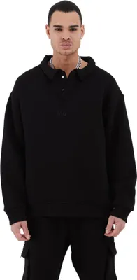 Produktbild von Herren Pullover Shirt Oversize Fit Sweatshirt (S) Schwarz