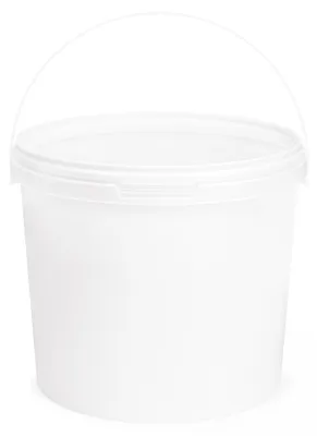 Produktbild von Garronda Eimer mit Deckel, 5 Liter, 100 Stück, für die Lagerung von Lebensmittel- und Chemischen Produkten Weiß GD-0071