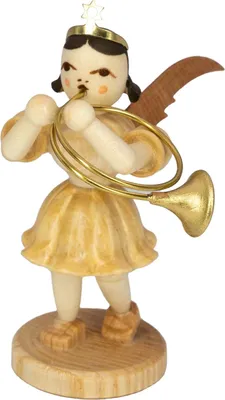 Produktbild von Kurzrockengel mit Althorn, natur (6,6cm) von Blank Kunsthandwerk
