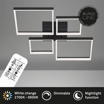 Produktbild von Briloner Frame LED schwarz Fernbedienung