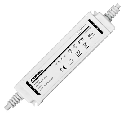Obrázek produktu pro Spínaný napájecí zdroj Alcapower 12 V, 40 W, 3,3 A, IP67, vodotěsný, transformátor pro profesionální osvětlení, kompaktní, pro vnitřní i venkovní použití.