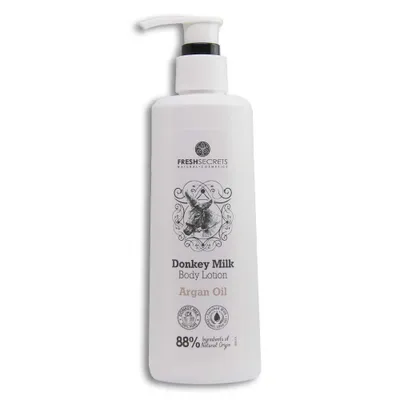 Produktbild von Fresh Secrets Körperlotion mit Eselsmilch und Arganöl 200ml