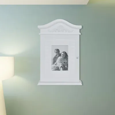 Immagine prodotto di vidaXL Armadietto portachiavi con cornice bianco