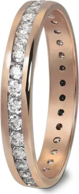 Image de GoldDream Bague zirconium 333 or rose T. 60 or rose Femme Bijoux GDR520E60