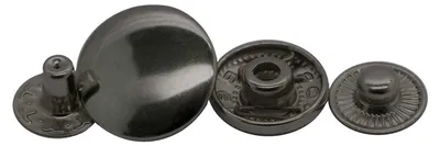 Produktbild von 50 Stk Druckknopf Set rund S-Feder Verschlüsse Schnappknopf Metall Größen- /Farbwahl, Farbe:anthrazit, Größe:12.5mm