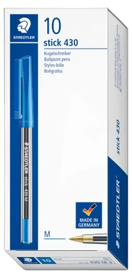 Produktbild von STAEDTLER stick 430 Kugelschreiber Einzelprodukt blau, M, 10 Stück