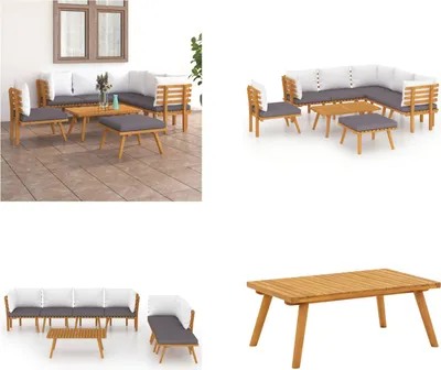 Produktbild von vidaXL 8 tlg. Garten Lounge Set mit Kissen Massivholz Akazie - Garten-Lounge-Set - Garten-Lounge-Sets - Terrassenmöbel - Gartenmöbel
