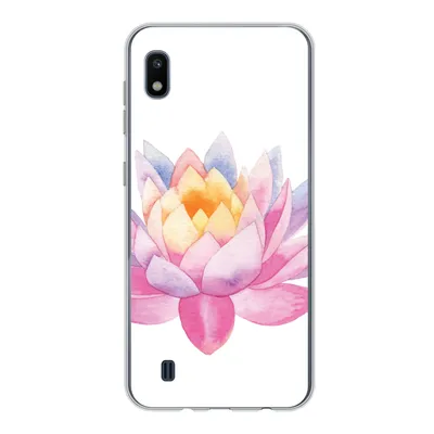 Produktbild von MuchoWow® Handyhülle Schutzhülle Hülle für Samsung Galaxy A10 Aquarell - Blume - Seerose Silikon Softcase Handy Hülle - Schutzhülle