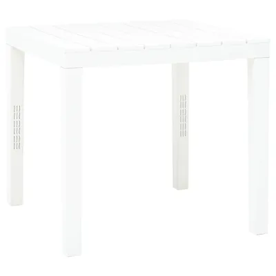 Image de Table de jardin en plastique "Poley" en blanc. Dimensions (L/l/H) 78x78x72 cm