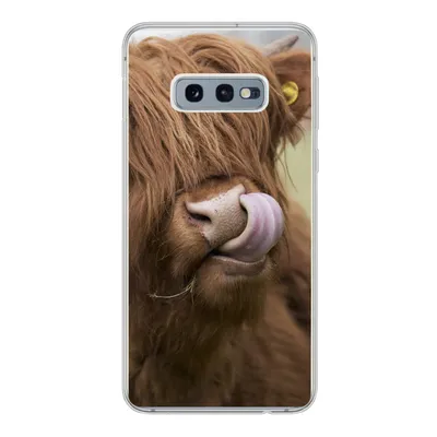 Produktbild von MuchoWow® Handyhülle Schutzhülle Hülle für Samsung Galaxy S10e Schottischer Highlander - Braun - Tiere Silikon Softcase Handy Hülle - Handy