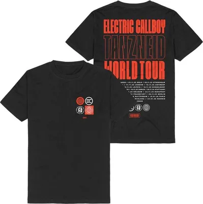 Produktbild von Electric Callboy T-Shirt Herren TANZNEID Tour Type schwarz XXL