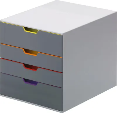 Zdjęcie produktu dla DURABLE Pojemnik z szufladami VARICOLOR® 4, Wielokolorowy, 760427