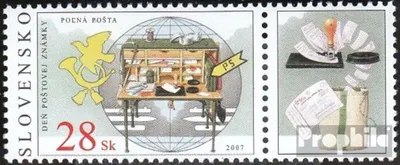 Produktbild von Briefmarken Slowakei 2007 Mi 571Zf mit Zierfeld (kompl.Ausg.) postfrisch Philatelie