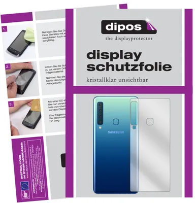 Produktbild von 2x Schutzfolie für Samsung Galaxy A9 (2018) Rückseite klar Displayschutzfolie
