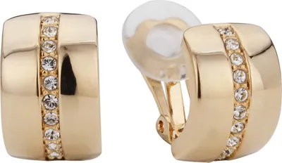 Produktbild von Traveller Ohrclip - Goldfarbe - Preciosa Kristalle - 22kt vergoldet - 16x10 mm - 156591