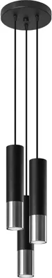 Produktbild von Hängeleuchte LOOPEZ 3P schwarz/chrom 3xGU10 10W Stahl 90x20x20cm Sollux Lighting