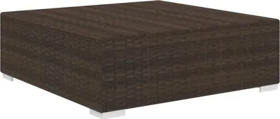 Produktbild von vidaXL Modular-Fußhocker mit Kissen Poly Rattan Braun