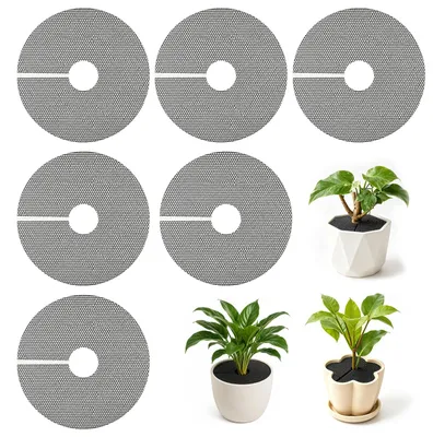 Productafbeelding van Omgoods - 6 Stuks Bloempotrooster - Rond Plantenbeschermingsrooster 30 cm